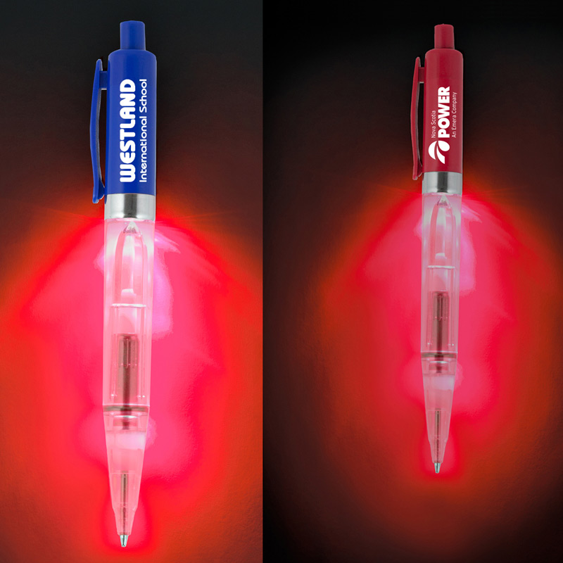 "Loma" Light Up Pen with RED Color LED Light