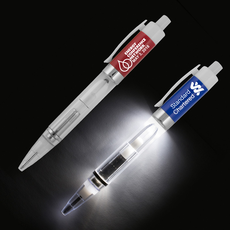 "Reyes" Light Up Pen with White Color LED Light