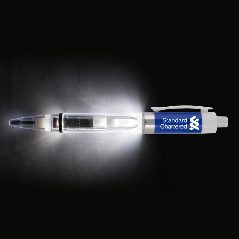 "Reyes" Light Up Pen with White Color LED Light