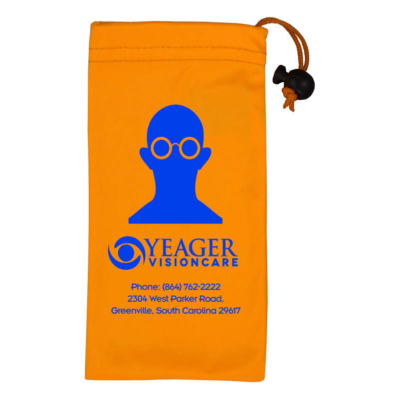 Spot Color Microfiber Drawstring Pouch for Cell Phones, Eyeglasses and other Accessories
