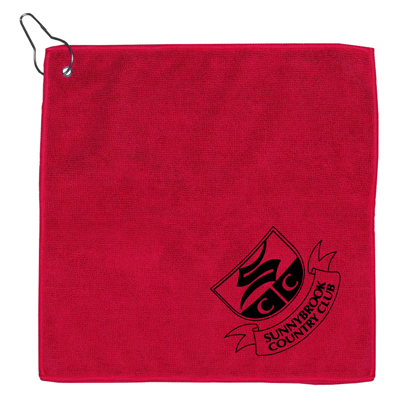 300GSM Heavy Duty Microfiber Golf Towel with Metal Grommet and Clip