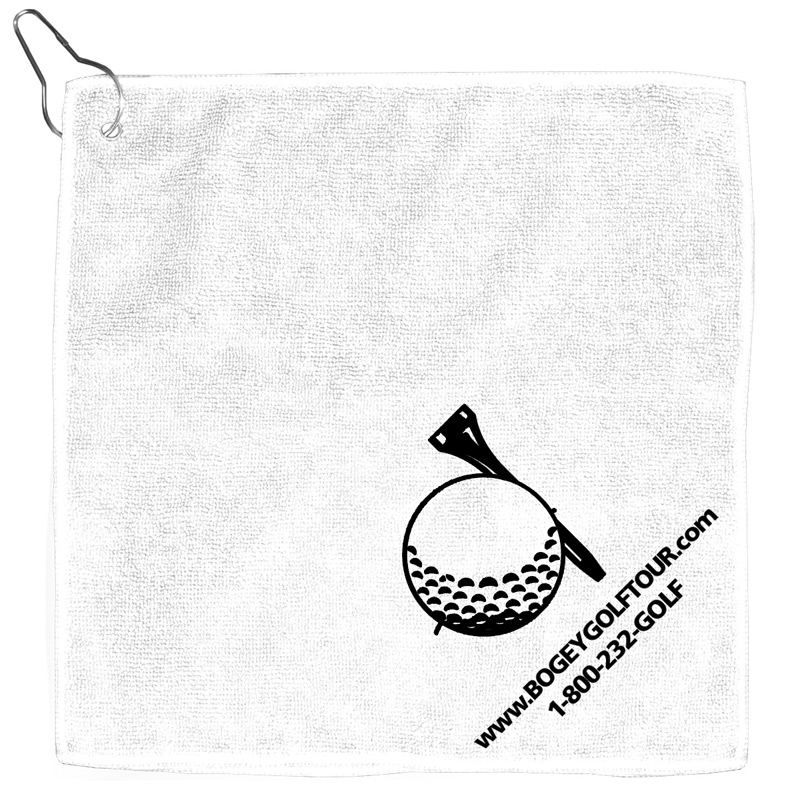 300GSM Heavy Duty Microfiber Golf Towel with Metal Grommet and Clip