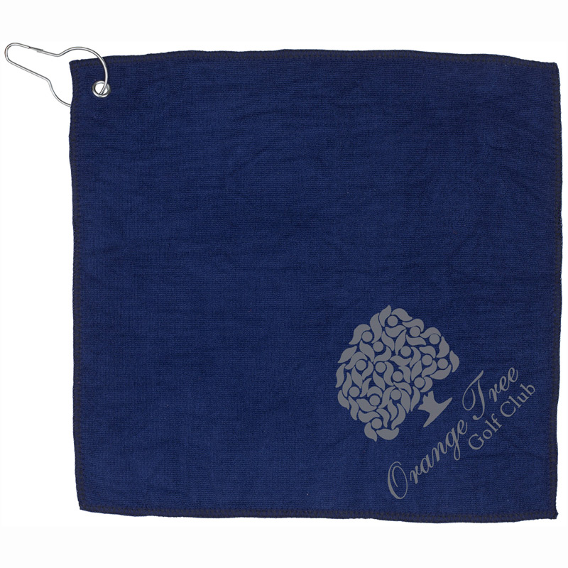 300GSM Heavy Duty Microfiber Golf Towel with Metal Grommet and Clip