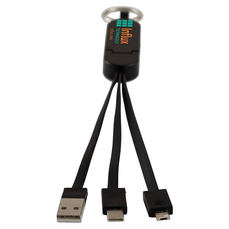 "Escalante" 3-in-1 Cell Phone Charging Cable with Type C Adapter and Phone Stand