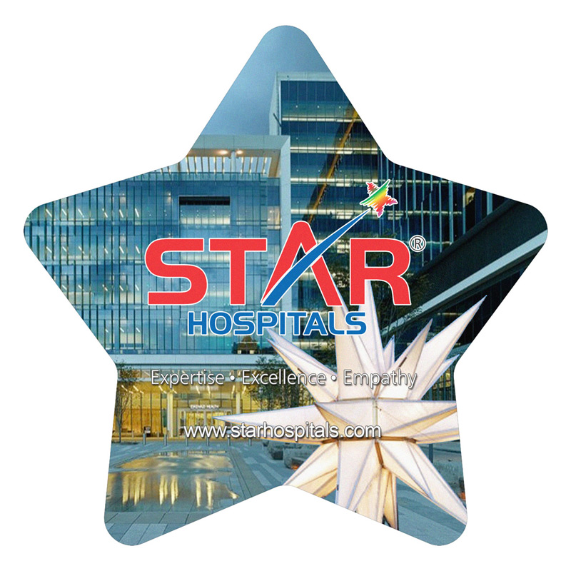 Star Shaped Full Color Microfiber Cleaning Cloths in Polybag