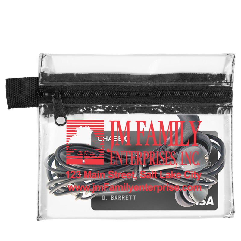 5" W x 4-1/4" H - Small Zipper Storage Pouch Bag