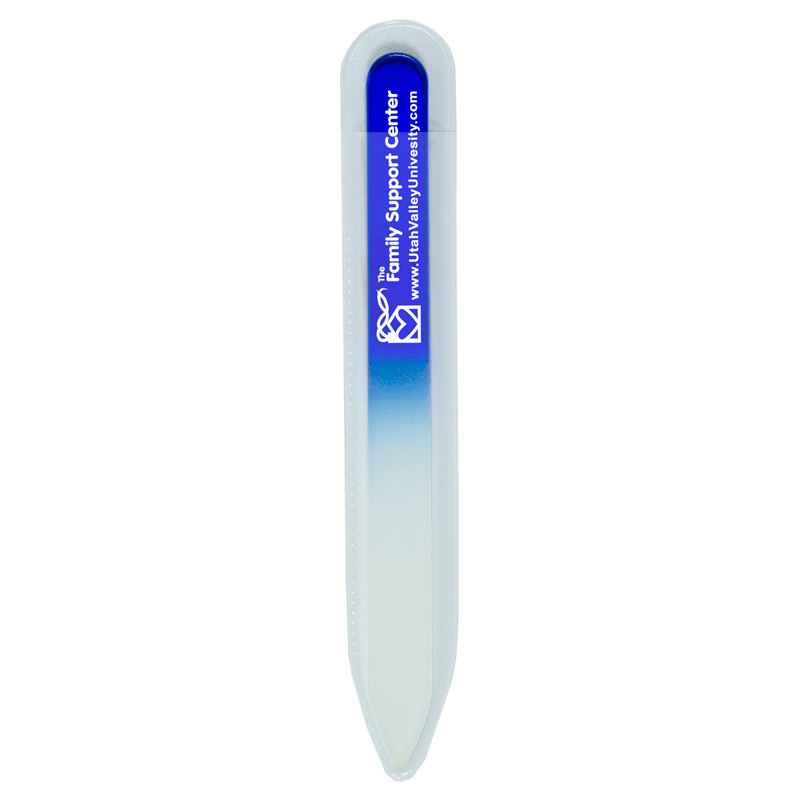 Tempered Glass Nail File in Clear Sleeve