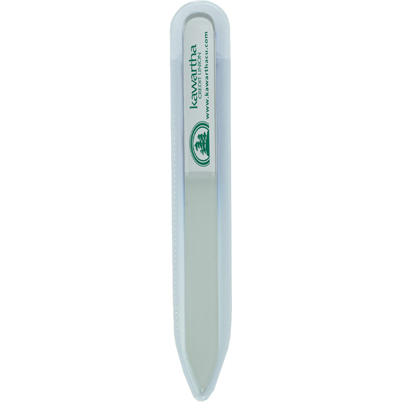 Tempered Glass Nail File in Clear Sleeve