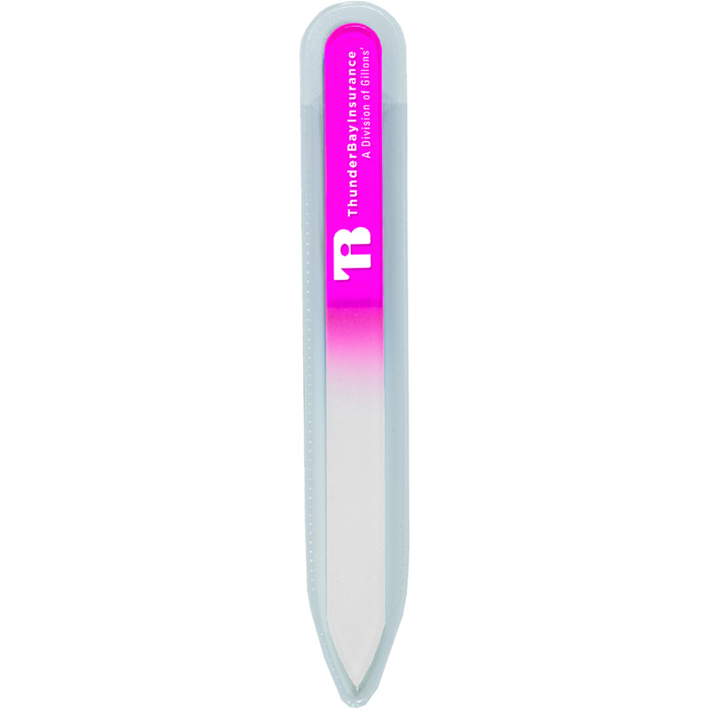 Tempered Glass Nail File in Clear Sleeve