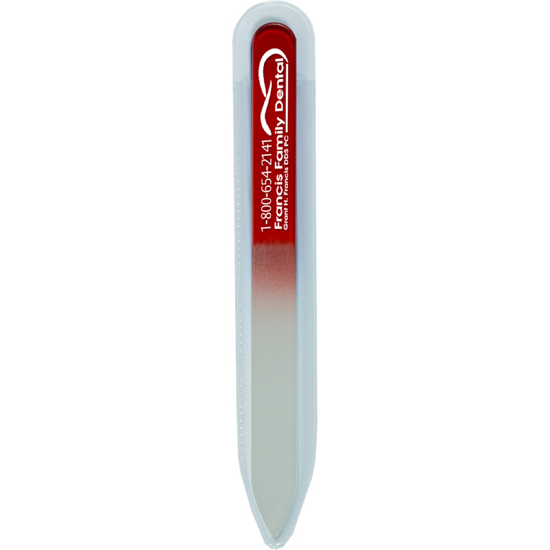 Tempered Glass Nail File in Clear Sleeve