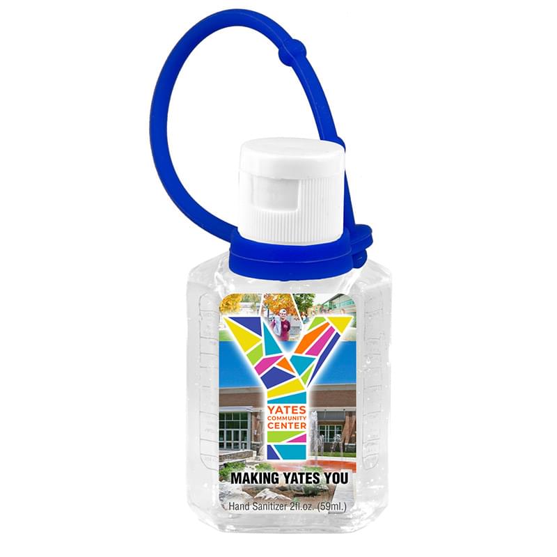 0.5 oz Compact Hand Sanitizer Antibacterial Gel in Flip-Top Squeeze Bottle with Adjustabel Silicone Carry Strap - Spot C