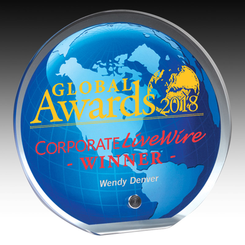 Globe Graphic Award - 6 1/2" Dia (Screen)