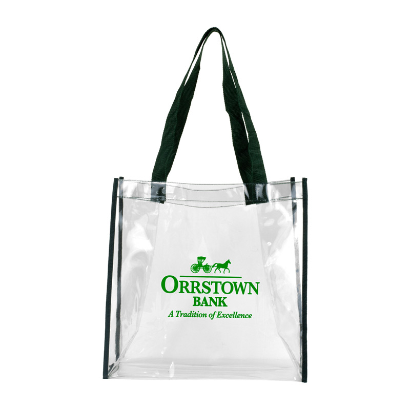 12" W x 12" H x 6" Gusset - Clear Vinyl Stadium Compliant Tote Bag