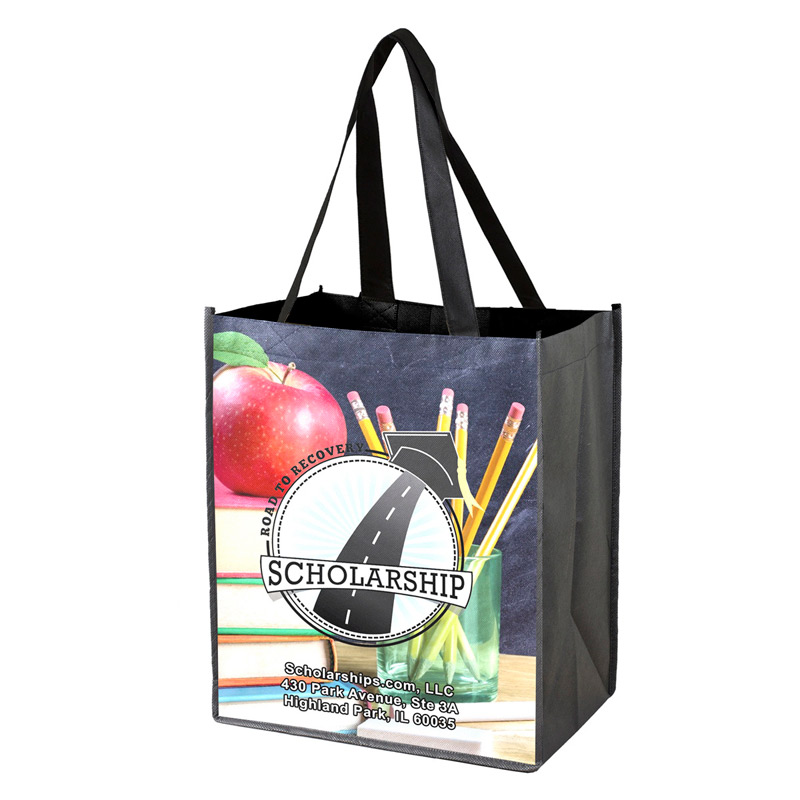 12" x 13" Full Color Glossy Lamination Grocery Shopping Tote Bags