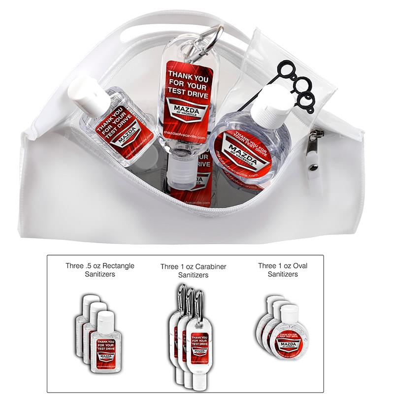 Multi-Use 9 Piece Sanitizer Kit in Zipper Pouch