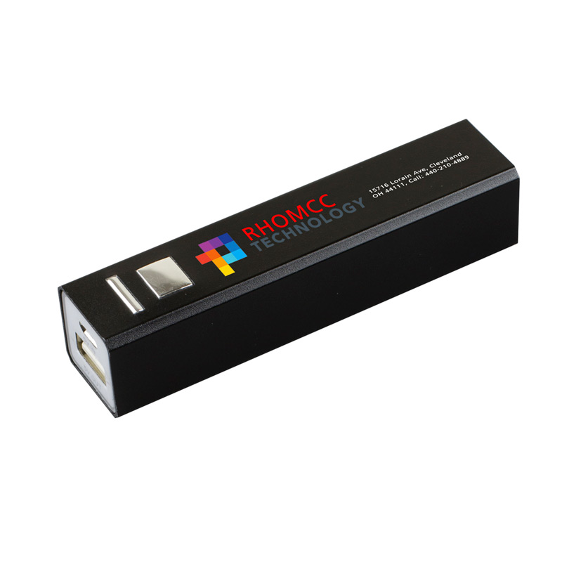 "In Charge Alloy" UL Listed Aluminium 2200 mAh Lithium Ion Portable Power Bank Charger (Photoimage Full Color)
