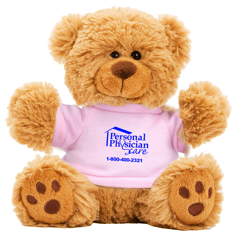 "˜Ted T. Bear' 6" Plush Teddy Bear With Choice of T-Shirt Color