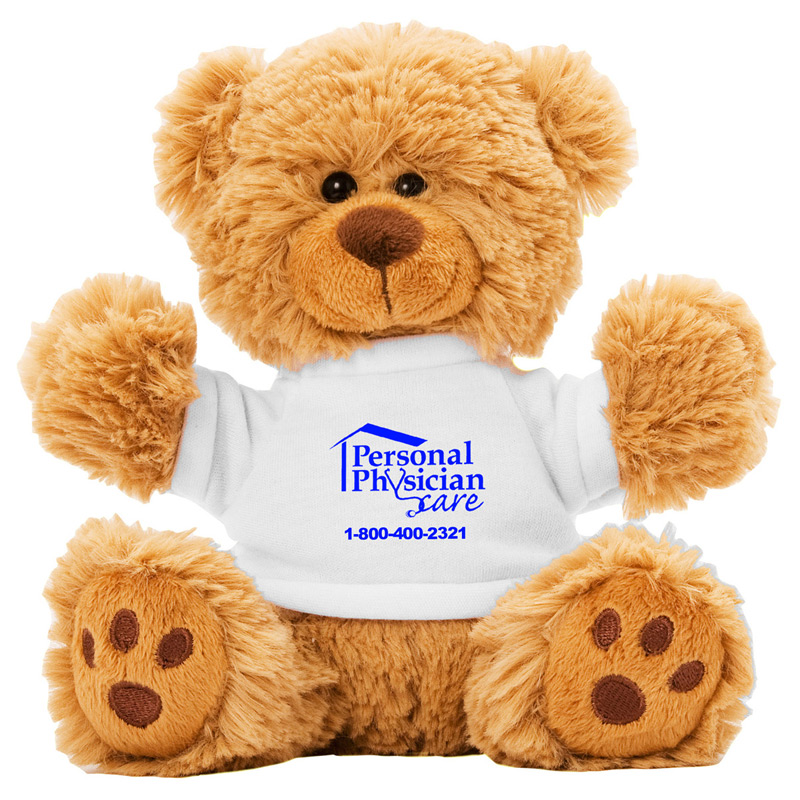 "˜Ted T. Bear' 6" Plush Teddy Bear With Choice of T-Shirt Color