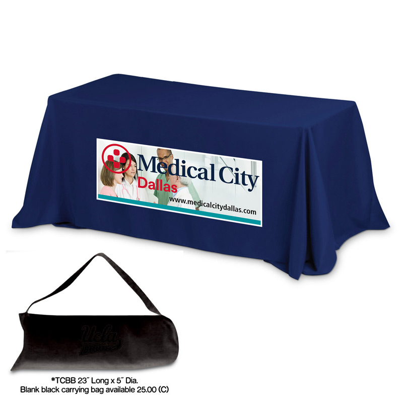 8' 3-Sided Economy 8 ft Table Cloth & Covers (PhotoImage Full Color)