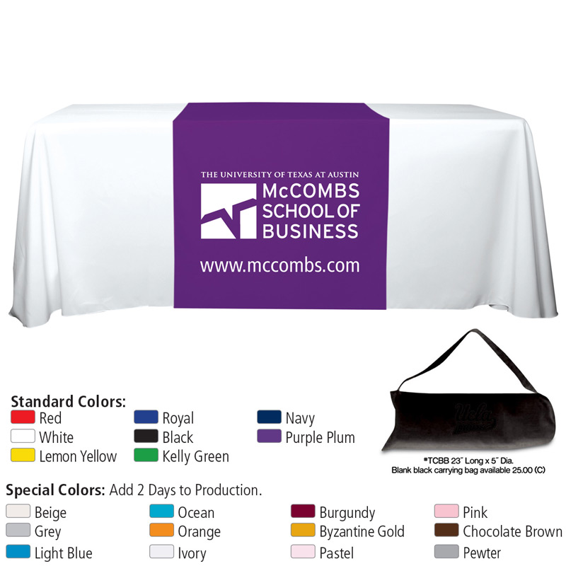 6' OR 8' 90" L Table Runners (Spot Color Print)
