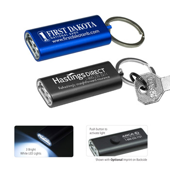 3 LED Ultra Thin Aluminum Keychain Keylight