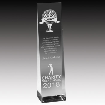 Angeled Obelisk Award - 9 1/2" (Screen)