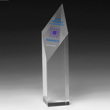 Diamond Obelisk Award - 9" (Laser)