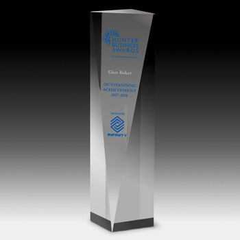 Carved Obelisk Award - 9" (Laser)