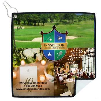 "˜Tee Off' PhotoImage &reg; Full Color Imprint Suede Golf Towel