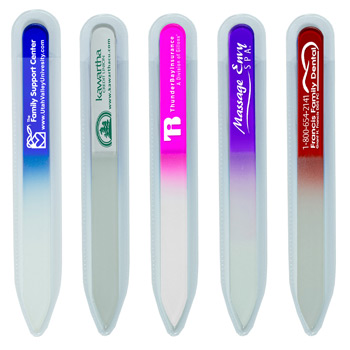 Tempered Glass Nail File in Clear Sleeve