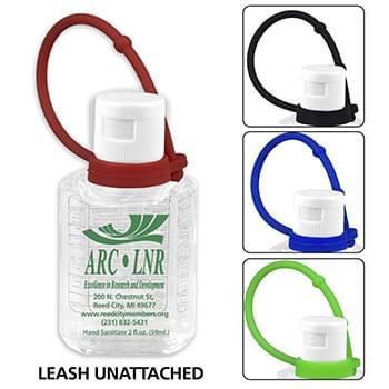 1.0 oz Compact Hand Sanitizer Antibacterial Gel in Flip-Top Squeeze Bottle with Adjustabel Silicone Carry Strap - Spot C