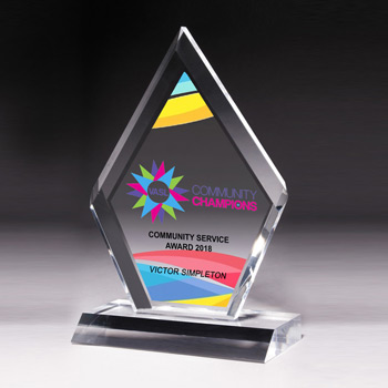 Multi-Faceted Acrylic Award - 5" x 8 3/4" (Laser)