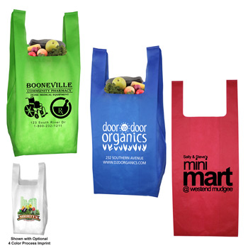 12" W x 22-1/2" - Everyday Lightweight T-Shirt Style Grocery Shopping Tote Bag