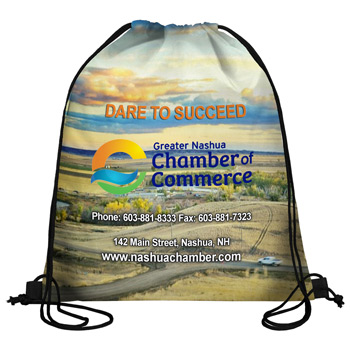 210 Polyester Full Color Sublimation Drawstring Cinch Pack Backpack - 15 Days Overseas Production