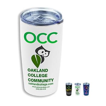 "COLUMBIA" 20 oz Powder Coated Double Wall Insulated Stainless Steel Tumbler