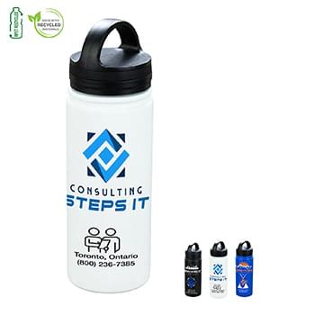 "KAUAI" 19 oz Recycled RPET Powder Coated Double Wall Stainless Steel Tumbler With Carry Handle