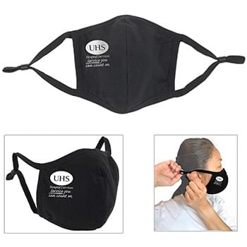 3Ply 3-D Reusable Cotton Face Mask with Ear Loop Adjuster