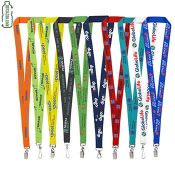 "LASALLE RECYCLED" 3/4" Import Air Ship Recycled RPET Silkscreen Lanyard