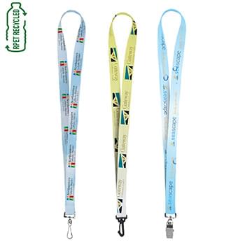 "OWEN RECYCLED" 3/4" Import Air Ship Recycled RPET Full Color Sublimation Lanyard