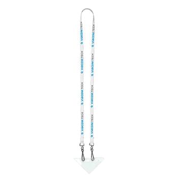 3/8" Width Dual Attachment Super Soft Polyester Multi-Color Sublimation Lanyard