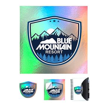 “CUSTOMCUT™" 16.1 sq inch to 25 sq inch Full Color Custom Shape Removable Vinyl Stickers in Singles